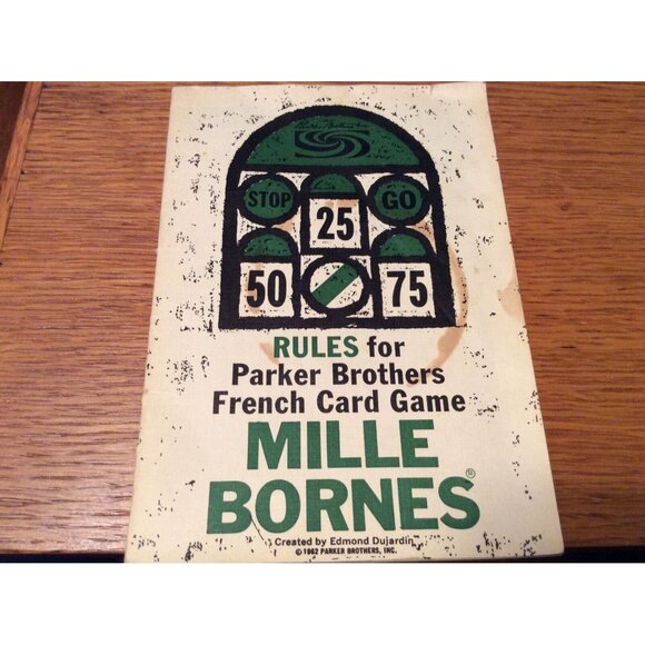Vintage Mille Bornes French Card Game Parker Brothers 1962 1964 Collector Crafts - Picture 7 of 10
